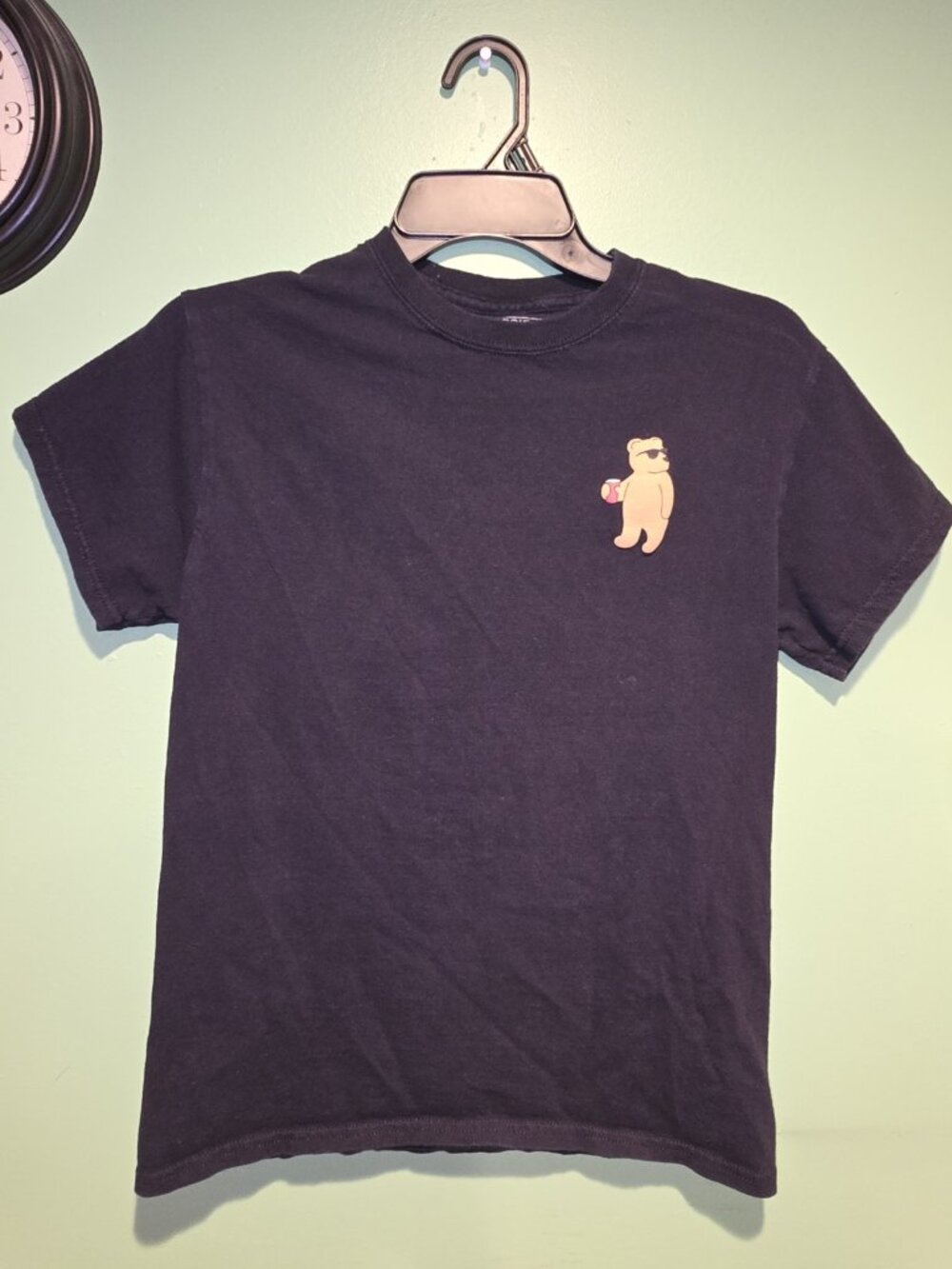 Bear Red Solo Cup T Shirt Mens Size Small Black Riot Society Made In USA